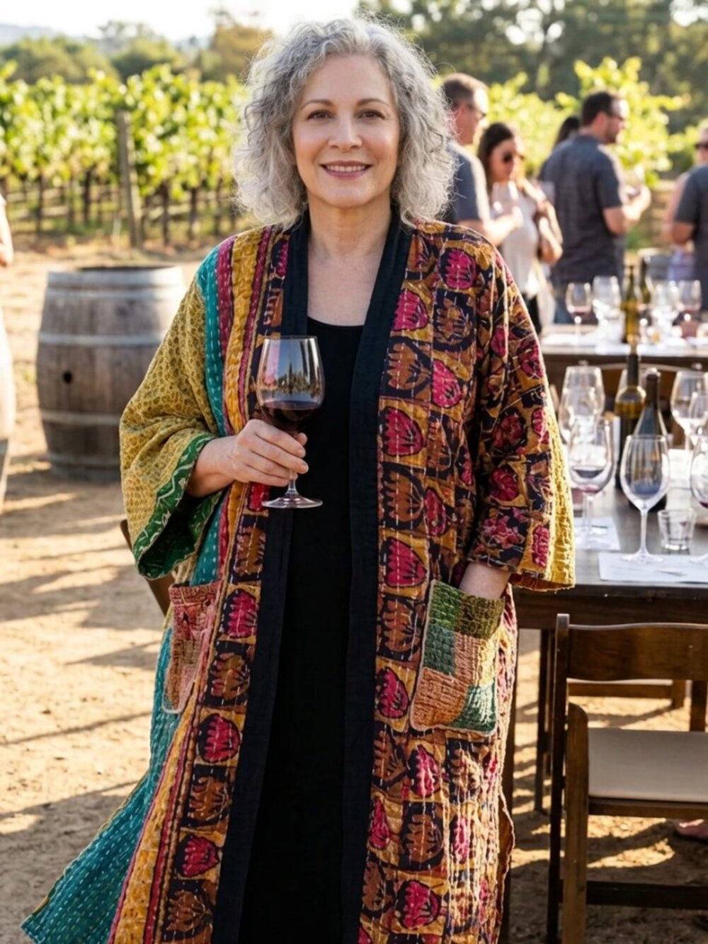 Reversible Kimono Robe - Picture 1 of 10